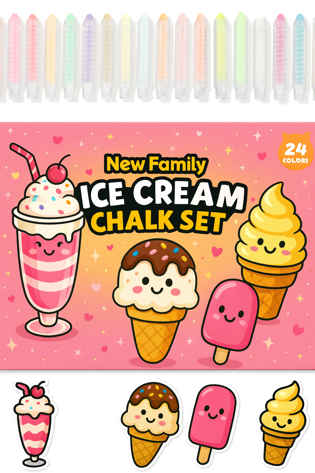 Ice Cream Chalk Set – Sweet Summer Fun!
