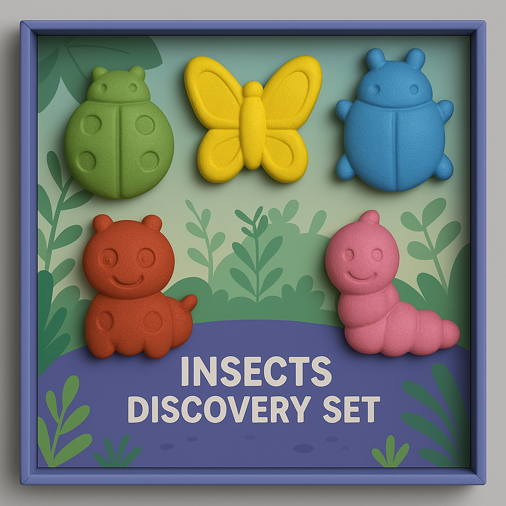 Insects Discovery Crayon Set for Kids – Washable, Non-Toxic Chunky Crayons with Fun Bug Shapes, Creative Coloring Gift for Toddlers & Children
