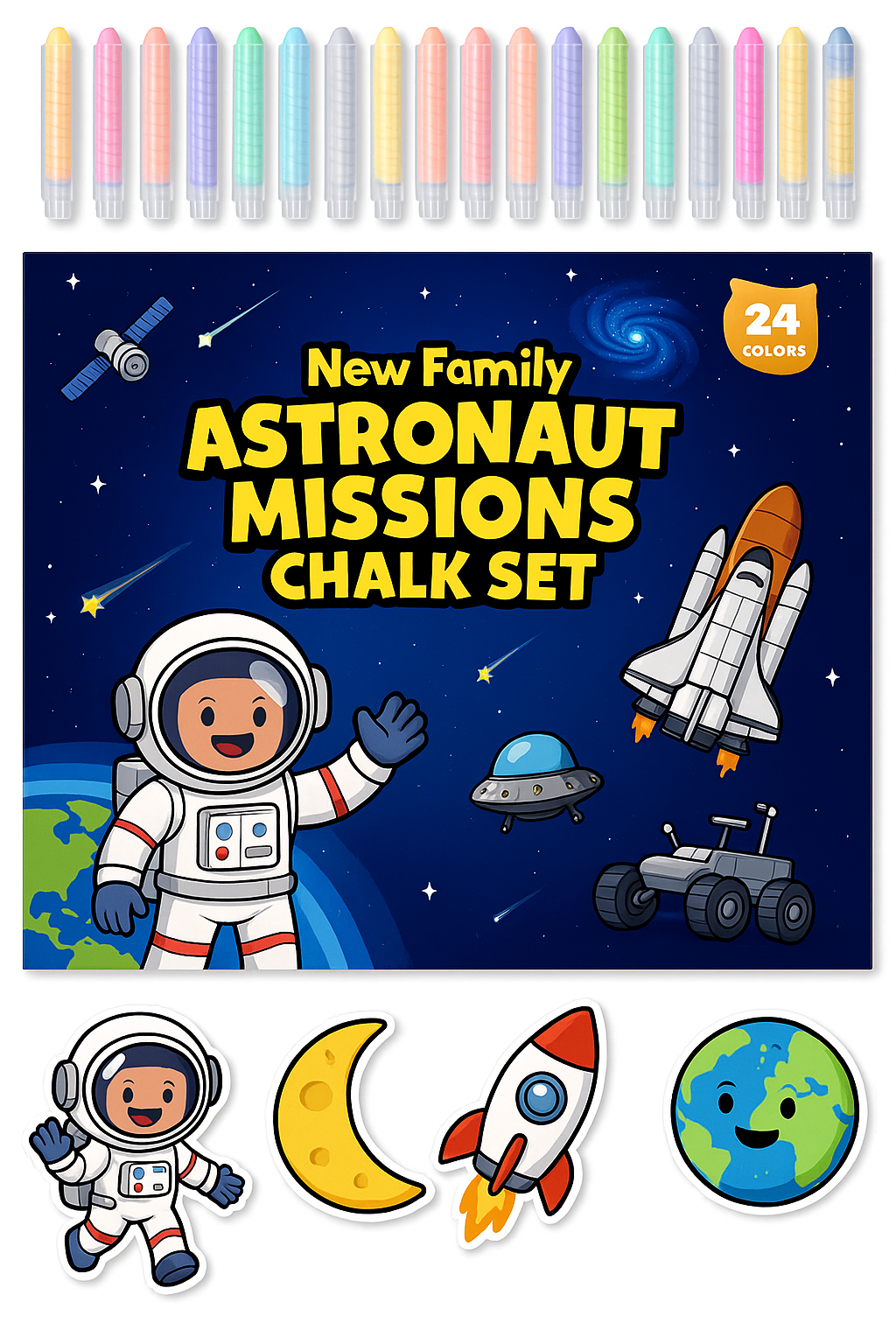 Astronaut Missions Set – Chalk Your Way to the Stars