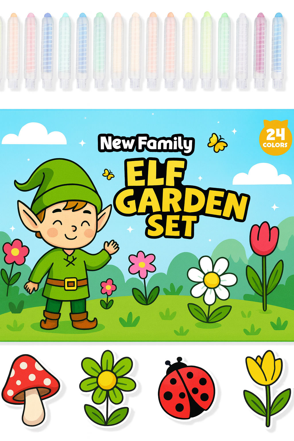 Elf Garden Chalk Set – Whimsical Nature Play for Kids