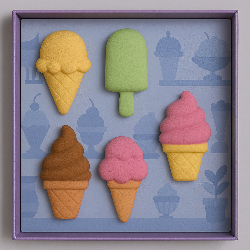 Ice Cream Crayon Set for Kids – Washable, Non-Toxic Chunky Crayons in Fun Ice Cream Shapes, Creative & Educational Coloring Gift