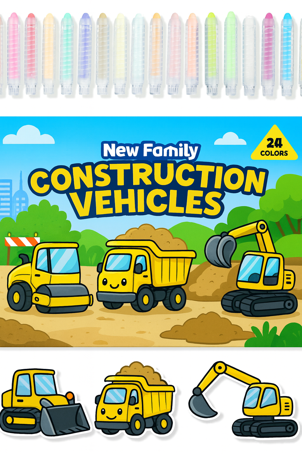 Construction Vehicles Set - Build Your Imagination
