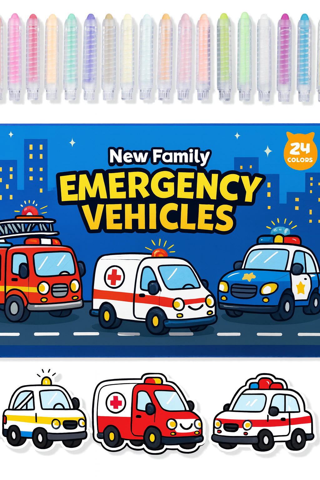 Emergency Vehicles Set – Rescue & Respond with Color