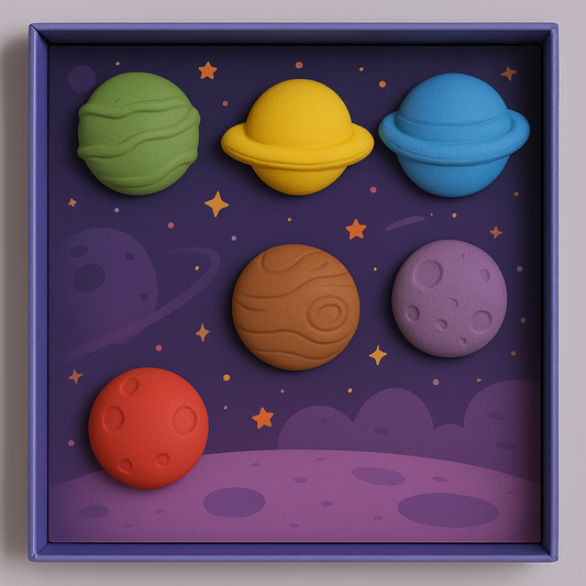 Planets & Space Crayon Set for Kids – Washable, Non-Toxic Chunky Crayons with Fun Planet & Space Shapes, Creative & Educational Coloring Gift