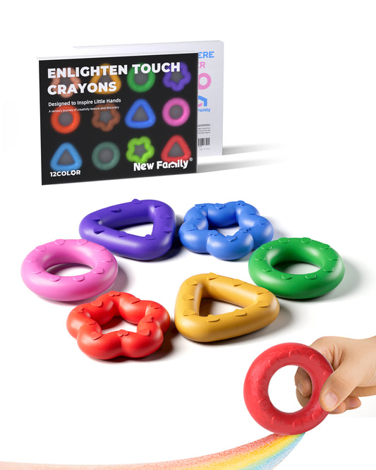 Jumbo Crayons for Toddlers – Easy-Grip Unbreakable Non-Toxic Enlighten Sensory Toys | OT & Autism Therapy | Gift-Ready Set for Kids`