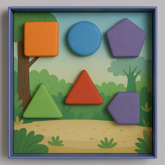 Shapes & Geometry Crayon Set for Kids – Washable, Non-Toxic Chunky Crayons in Fun Geometric Shapes, Educational & Creative Coloring Gift