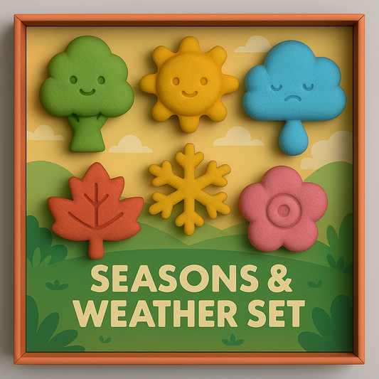 Seasons & Weather Crayon Set – Fun Educational Crayons for Kids | Safe, Washable & Creative Learning