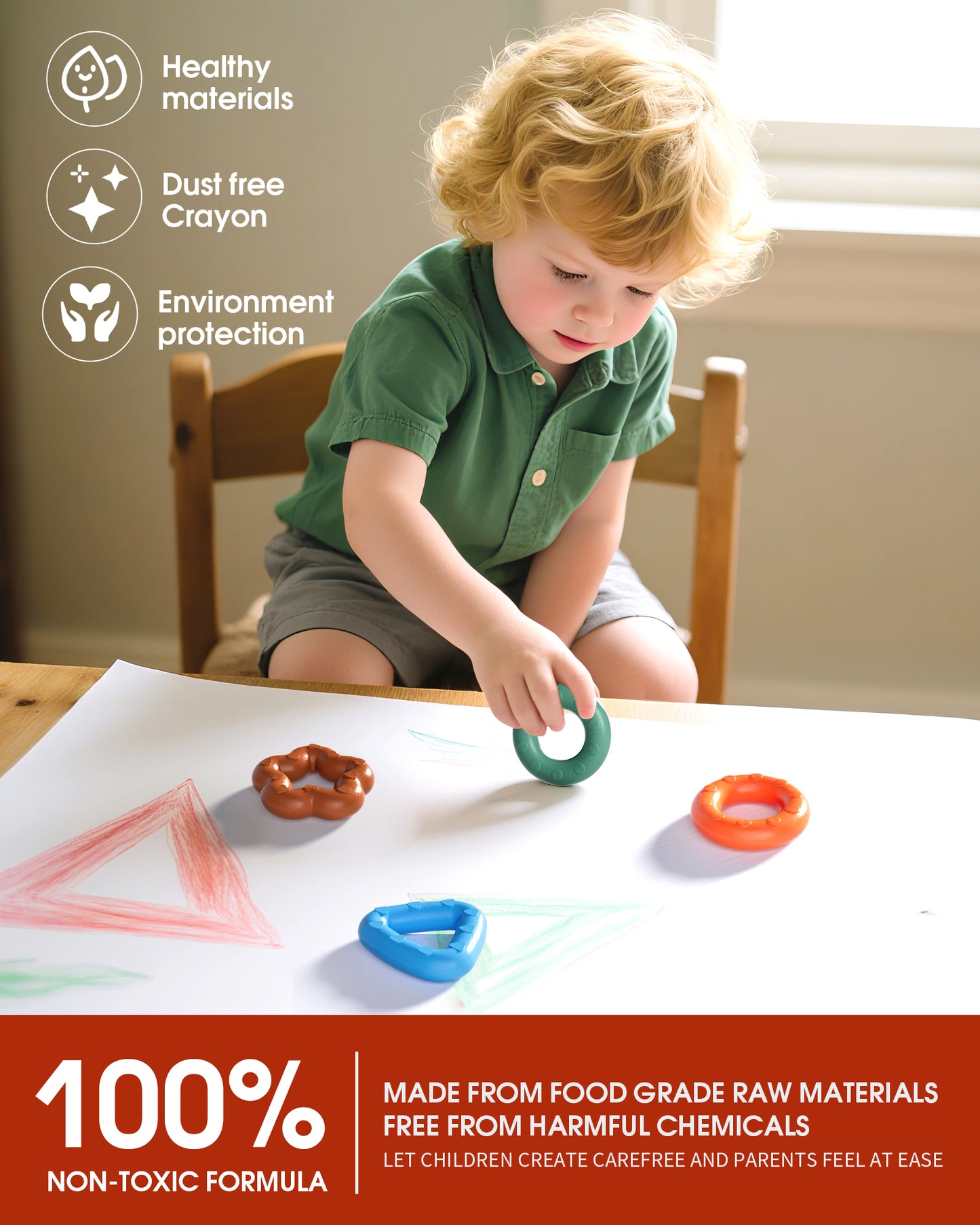 Jumbo Crayons for Toddlers – Easy-Grip Unbreakable Non-Toxic Enlighten Sensory Toys | OT & Autism Therapy | Gift-Ready Set for Kids`