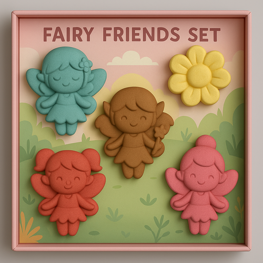 Fairy Friends Crayon Set for Kids – Washable, Non-Toxic Chunky Crayons in Fun Fairy & Magical Creature Shapes, Creative & Imaginative Coloring Gift