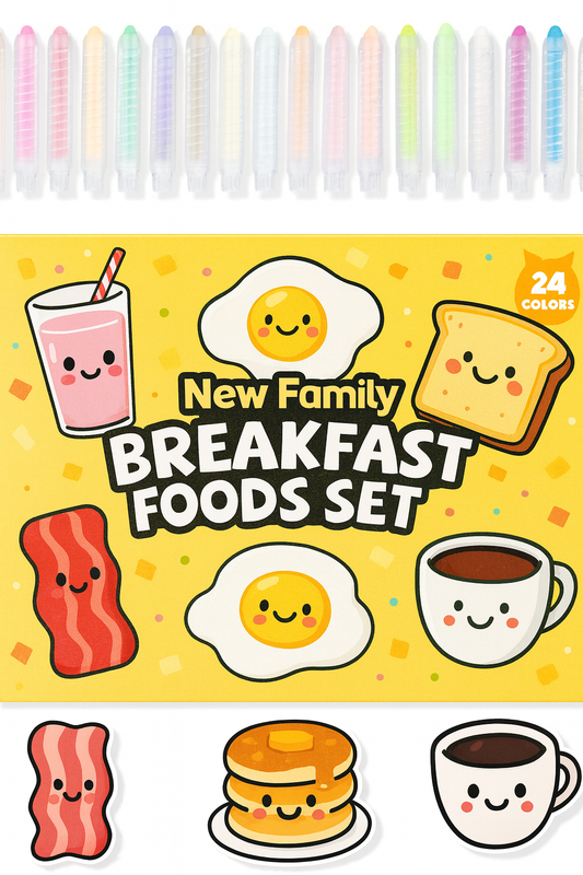 Breakfast Foods Chalk Set – Start Your Day with Color!