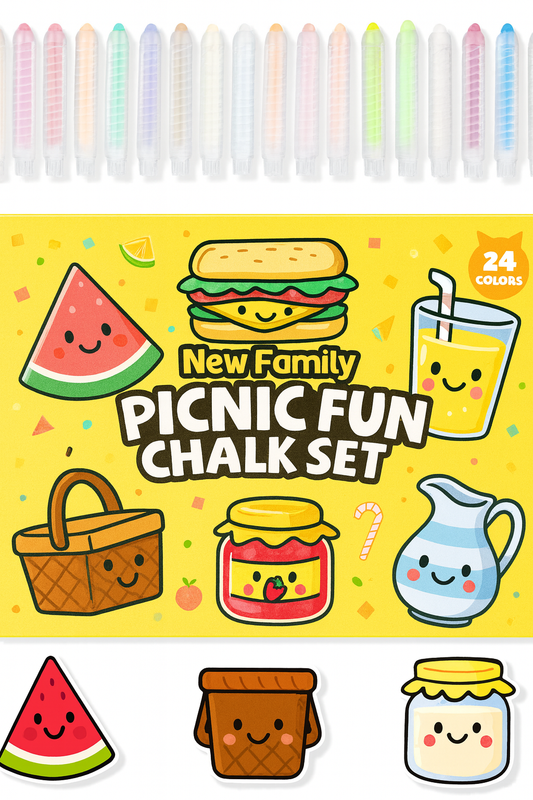 Picnic Fun Chalk Set – Outdoor Play, the Tasty Way!
