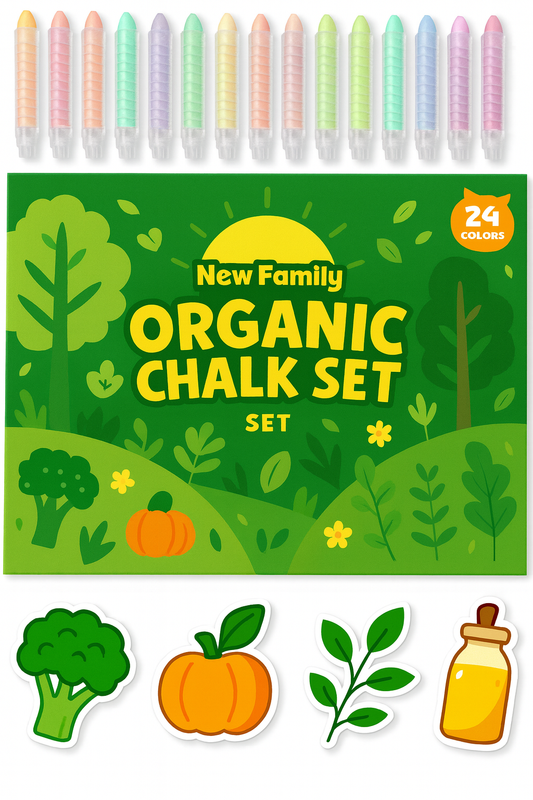 Organic Chalk Set – Safe & Pure for Little Artists