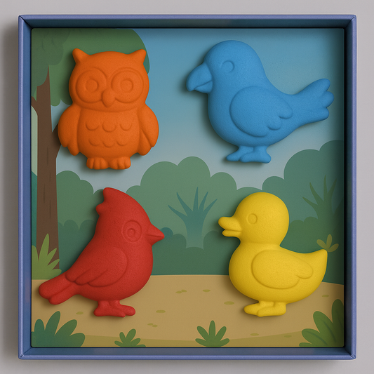 Birds World Crayon Set for Kids – Washable, Non-Toxic Chunky Crayons with Fun Bird Shapes, Creative Coloring Gift for Toddlers & Children