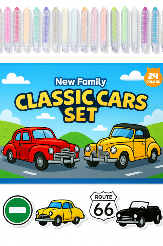 Classic Cars Set – Cruise Through Time with Creativity