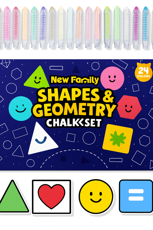 Shapes & Geometry Chalk Set – Learn and Play with Shapes!