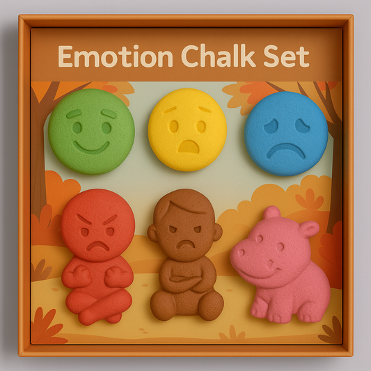 Emotions & Feelings Crayon Set for Kids – Washable, Non-Toxic Chunky Crayons in Fun Emoji & Emotion Shapes, Educational & Creative Coloring Gift