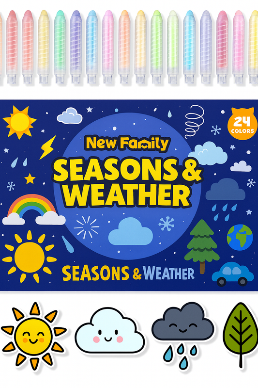 Seasons & Weather Chalk Set – Discover Nature’s Changing Moods!