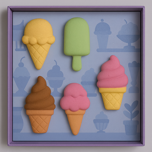 Ice Cream Crayon Set for Kids – Washable, Non-Toxic Chunky Crayons in Fun Ice Cream Shapes, Creative & Educational Coloring Gift