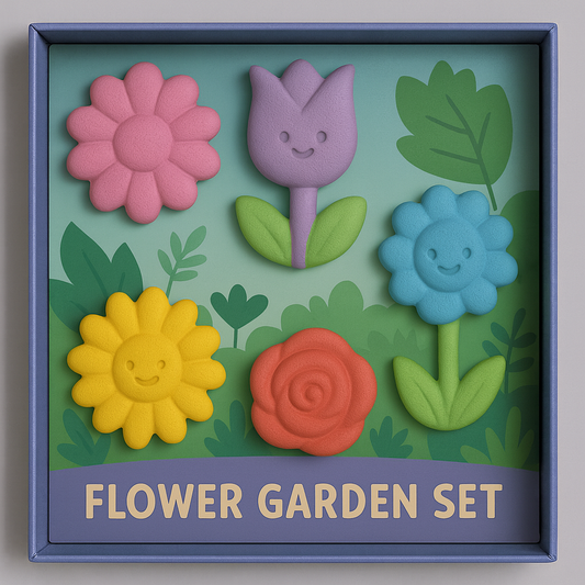 Flower Garden Crayon Set for Kids – Washable, Non-Toxic Chunky Crayons in Fun Flower & Garden Shapes, Creative & Educational Coloring Gift