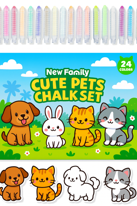 Cute Pets Set - Adorable Chalk Companions