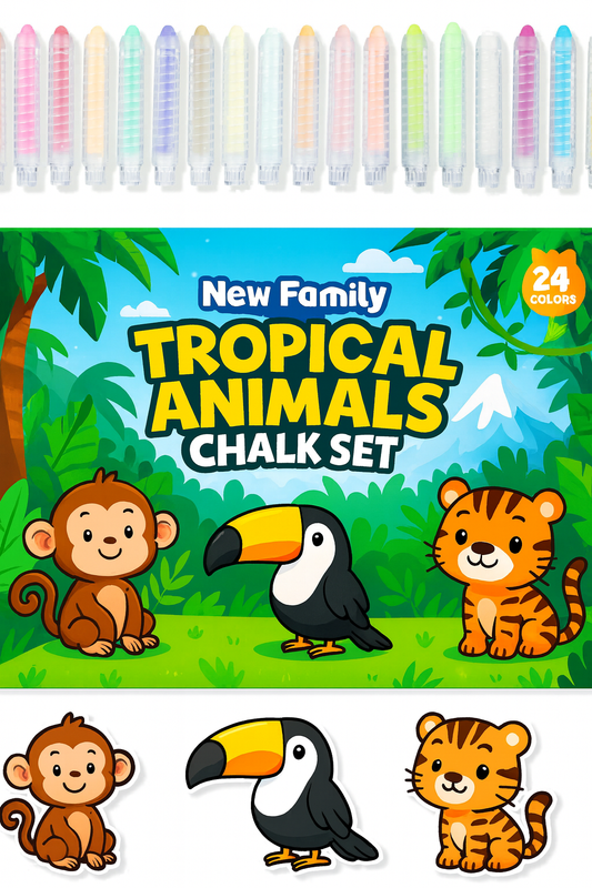 Tropical Animals Set - Explore the Jungle in Color