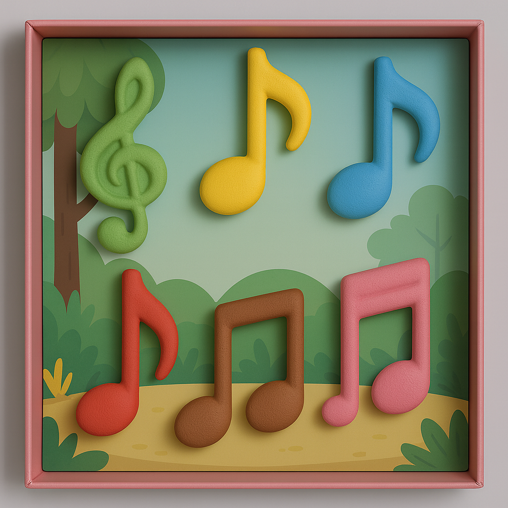 Music Symbols Crayon Set for Kids – Washable, Non-Toxic Chunky Crayons in Fun Musical Note & Instrument Shapes, Educational & Creative Coloring Gift
