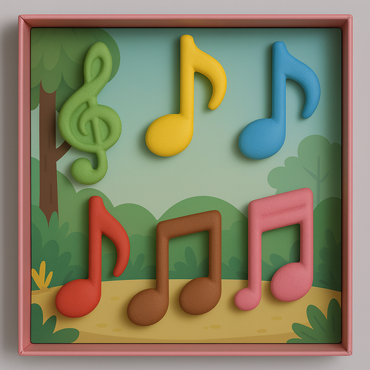 Music Symbols Crayon Set for Kids – Washable, Non-Toxic Chunky Crayons in Fun Musical Note & Instrument Shapes, Educational & Creative Coloring Gift