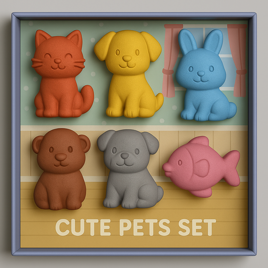 Cute Pets Crayon Set for Kids – Washable, Non-Toxic Chunky Crayons with Adorable Pet Shapes, Creative Coloring Gift for Toddlers & Children