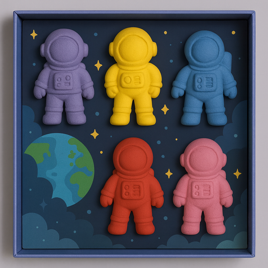 Astronaut Mission Crayon Set for Kids – Washable, Non-Toxic Chunky Crayons with Fun Astronaut & Space Gear Shapes, Creative & Educational Coloring Gift