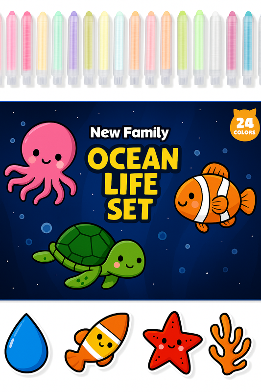 NewFamily Sea Animals Chalk Set