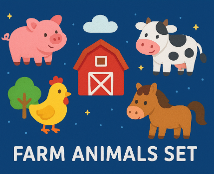 Farm Animals Crayon Set for Kids – Washable, Non-Toxic Chunky Crayons with Cute Animal Shapes, Fun Coloring Gift for Toddlers & Children